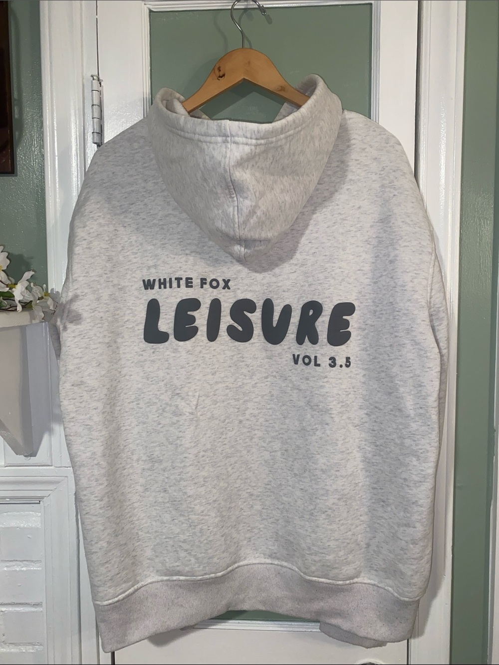 White Fox Heather Grey Hoodie